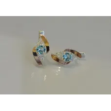 Серьги серебряные Sil 092s-1 Голубой (Sil-965) Серьги серебряные Sil 092s-1 Голубой (Sil-965)