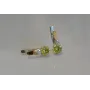 Серебряные серьги Sil с золотыми вставками 124s-9 Желтый (Sil-782)