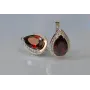 Срібна каблучка Sil з золотими пластинами 038s2-3 Гранат (Sil-1207)