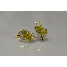 Серебряные серьги Sil с золотыми пластинами 114s-9 Цитрин (Sil-841) Серебряные серьги Sil с золотыми пластинами 114s-9 Цитрин (Sil-841)