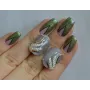 Серьги из серебра Sil с золотом 149s-8 Серый (Sil-1107)