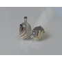 Серьги из серебра Sil с золотом 149s-8 Серый (Sil-1107)