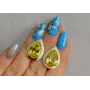 Серебряные серьги Sil с золотыми пластинами 038s2-12 Желтый (Sil-1216)