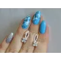 Серебряные серьги Sil с золотыми вставками 136s-6 Прозрачный (Sil-1240)
