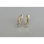 Серебряные серьги Sil с золотыми вставками 136s-6 Прозрачный (Sil-1240)