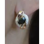 Серебряные серьги Sil 090s-2 Черный (Sil-972)
