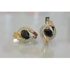 Серебряные серьги Sil 090s-2 Черный (Sil-972) Серебряные серьги Sil 090s-2 Черный (Sil-972)
