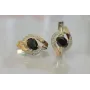 Серебряные серьги Sil 090s-2 Черный (Sil-972)