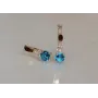 Серебряные серьги Sil с золотом 140s-5 Аквамарин (Sil-693)