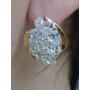 Серьги серебрянные Sil Myau с золотыми вставками 082s-3 Белый (Sil-688)