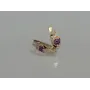 Серебряные серьги Sil с золотыми накладками 128s-4 Фиолет (Sil-1032)