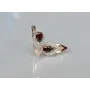 Серебряные серьги Sil с золотыми накладками 132s-2 Гранат (Sil-717)
