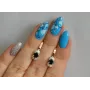 Серебряные серьги Sil с золотом 137s-5 Черный (Sil-1223)