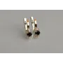 Серебряные серьги Sil с золотом 137s-5 Черный (Sil-1223)