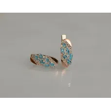 Серебряные серьги Sil с золотыми пластинами 116s-15 Лаванда (Sil-1265) Серебряные серьги Sil с золотыми пластинами 116s-15 Лаванда (Sil-1265)