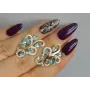 Серебряные серьги Sil с золотыми вставками 151s-11 Лаванда (Sil-1085)