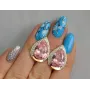 Серебряные серьги Sil с золотыми пластинами 038s2-8 Розовый (Sil-1212)