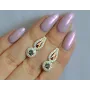 Серебряные серьги Sil с золотыми пластинами 135s-8 Мистик (Sil-1179)