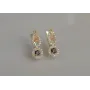 Серебряные серьги Sil с золотыми пластинами 135s-8 Мистик (Sil-1179)