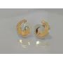 Серьги серебряные Sil 095s с золотом Прозрачный (Sil-987)