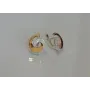 Серьги серебряные Sil 095s с золотом Прозрачный (Sil-987)