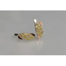 Серебряные серьги Sil с золотыми пластинами 116s-10 Желтый (Sil-1260) Серебряные серьги Sil с золотыми пластинами 116s-10 Желтый (Sil-1260)