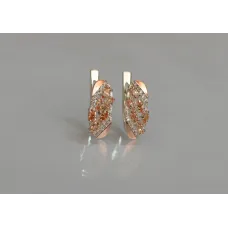 Серебряные серьги Sil с золотыми пластинами 116s-4 Шампань (Sil-1254) Серебряные серьги Sil с золотыми пластинами 116s-4 Шампань (Sil-1254)