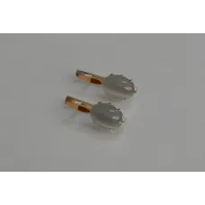 Срібна каблучка Sil з золотими накладками 147s-8 Сірий (Sil-1127)