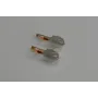 Серебряные серьги Sil с золотыми накладками 147s-8 Серый (Sil-1127)