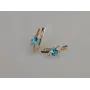 Серебряные серьги Sil с золотыми вставками 134s-8 Лаванда (Sil-1195)