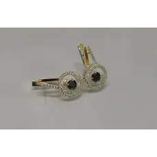Серебряные серьги Sil 115s-15 Черный (Sil-877)