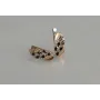 Серебряные серьги Sil с золотыми пластинами 116s-14 Черный (Sil-1264)
