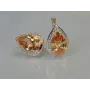 Серебряные серьги Sil с золотыми пластинами 038s2-5 Шампань (Sil-1209)