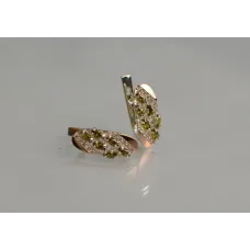 Серебряные серьги Sil с золотыми пластинами 116s-12 Олива (Sil-1262) Серебряные серьги Sil с золотыми пластинами 116s-12 Олива (Sil-1262)