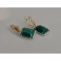 Серебряные серьги Sil с кабашонами 146s-1 Зеленый (Sil-1146)