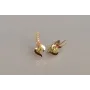 Серебряные серьги Sil с золотыми вставками 142s-6 Желтый (Sil-1133)