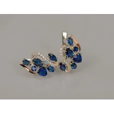 Серебряные серьги Sil с золотыми пластинами 152s-2 Танзанит (Sil-1061) Серебряные серьги Sil с золотыми пластинами 152s-2 Танзанит (Sil-1061)