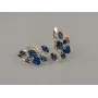Серебряные серьги Sil с золотыми пластинами 152s-2 Танзанит (Sil-1061)