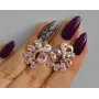 Серебряные серьги Sil с золотыми накладками 153s-10 Розовый (Sil-1054)