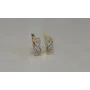 Серебряные серьги Sil с золотыми пластинами 120s-5 Лаванда (Sil-803)