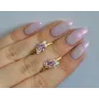 Серебряные серьги Sil с золотыми вставками 134s-9 Розовый (Sil-1196)