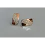 Серьги серебряные Sil с золотом 123s Прозрачный (Sil-1204)