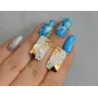 Серьги серебряные Sil с золотом 123s Прозрачный (Sil-1204)