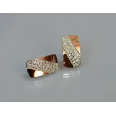 Серьги серебряные Sil с золотом 123s Прозрачный (Sil-1204) Серьги серебряные Sil с золотом 123s Прозрачный (Sil-1204)