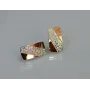 Серьги серебряные Sil с золотом 123s Прозрачный (Sil-1204)
