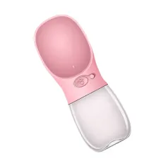 Портативна напувалка SUNROZ Dog Bottle для собак 350 мл Рожева (SUN0859)