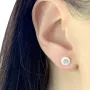 Серебряные серьги SilverBreeze с керамикой (1154625)