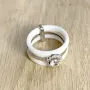 Серебряное кольцо Silver Breeze с керамикой 18 размер (1150566-18)