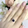 Серебряное кольцо Silver Breeze с сапфиром nano 17.5 размер (1190999)