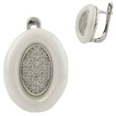 Срібна каблучка Silver Breeze з керамікою (1220856)